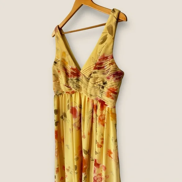 Birdy Grey Laurie Empire Maxi Dress Pale Yellow Rococo Floral - Picture 5 of 13